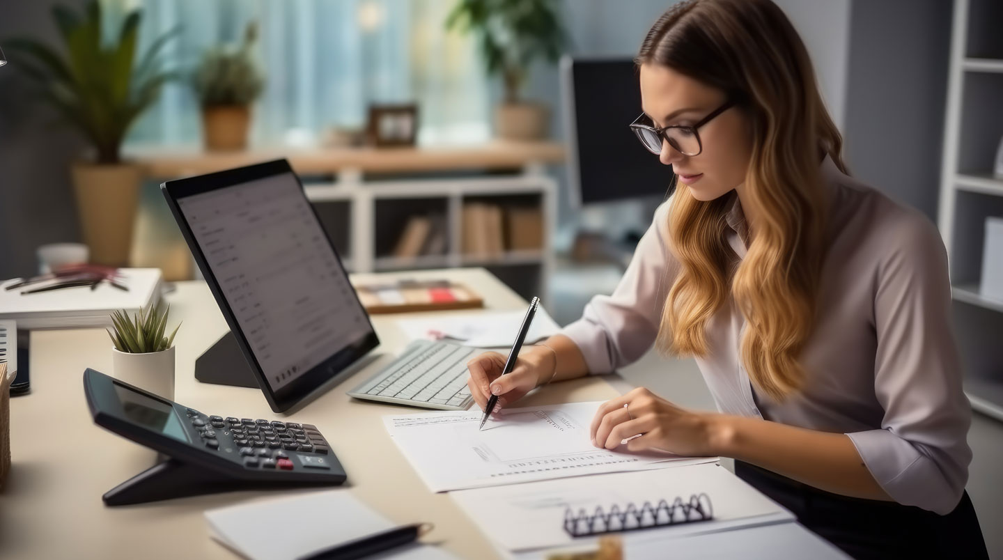 Jeune adulte comparant différentes brochures de livrets bancaires pour faire son choix d'épargne